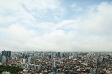 Lima city, panoramic view, drone shot, Perú Latin America