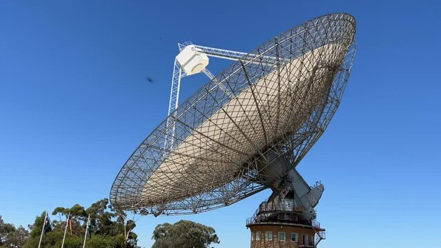 Time lapse motion of Parkes Observatory New South Wales, Australia