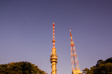 Obraz premium Television transmission tower of Rede Tupi and SBT
