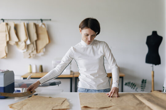 Apparel pattern workplace couturier workshop dressmaking process 