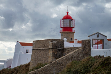 Fototapeta na wymiar Lighthouse of Cabo de São Vicente in Sagres, Portugal 