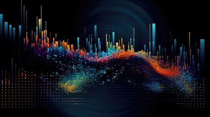 Colorful abstract data visualization shapes
