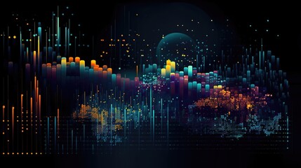 Colorful abstract data visualization