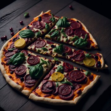 very delicious pizza fresh out of the oven ready to eat with friends and family very provocative image delicious
