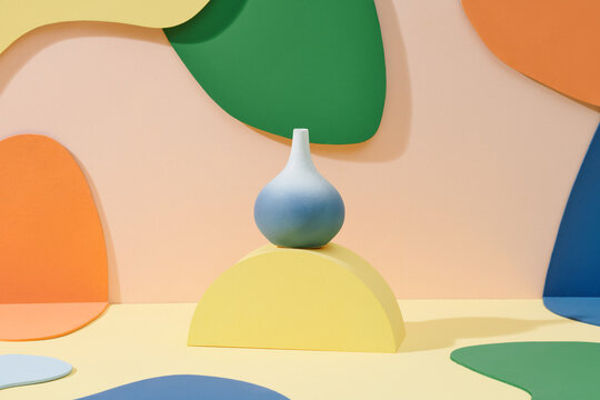 Product placement showroom with neutral home decor