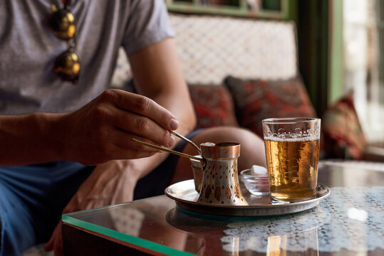 Tea and coffee in a typical Turkish teahouse