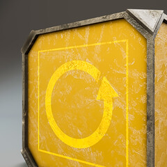 sci-fi storage box isolated on gray background