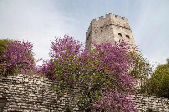 Historical Byzantine city walls, Kazlıçeşme, Zeytinburnu. TURKEY