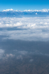 Naklejka na ściany i meble Himalaya mountains from the air