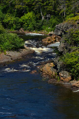 Lovely Rocky River Fishway in Newfoundland, Canada
