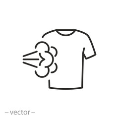 clothes steamer icon, steam generator concept, thin line symbol - editable stroke vector illustration - obrazy, fototapety, plakaty