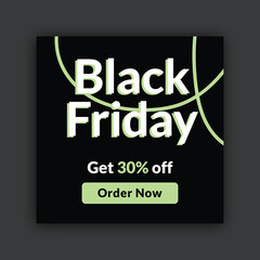 Black Friday sale social media banner template