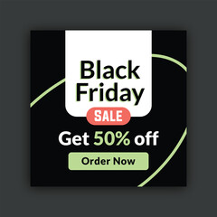 Black Friday sale social media banner template