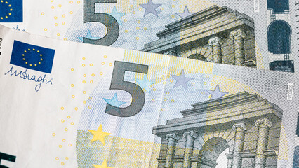 EURO currency. Europe inflation, EUR money. European Union currency