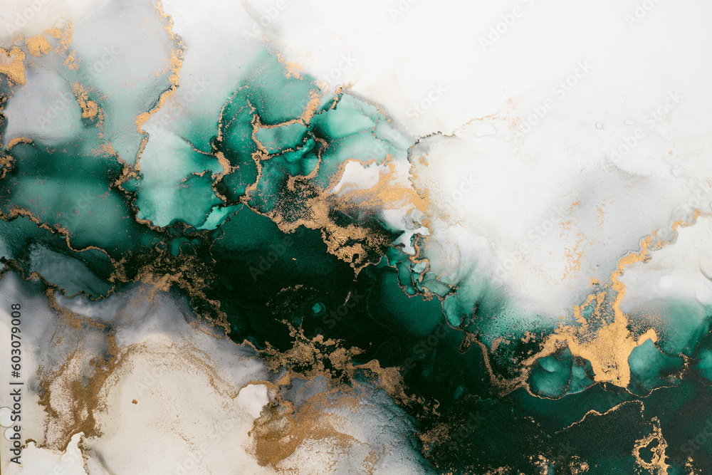 Poster marble ink abstract art from exquisite original painting for abstract background . painting was pain