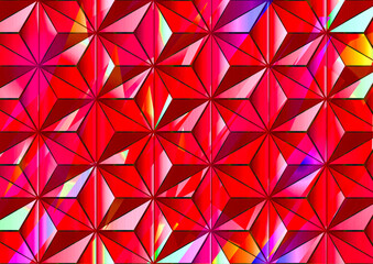 seamless Polygon shape color red metallic geometric abstract background