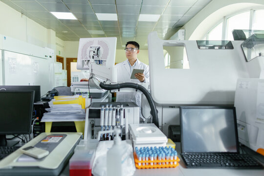 Science workspace technological instrument worker biochemical