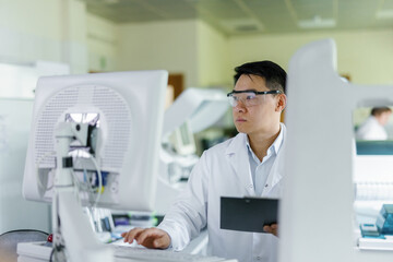 Scientist technology development digital biotechnology industry