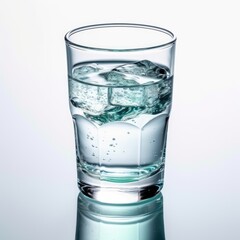 glass of water with ice