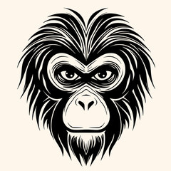 Monkey vector for logo or icon,clip art, drawing Elegant minimalist style,abstract style Illustration	
