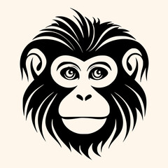 Monkey vector for logo or icon,clip art, drawing Elegant minimalist style,abstract style Illustration	
