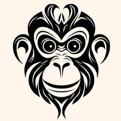 Monkey vector for logo or icon,clip art, drawing Elegant minimalist style,abstract style Illustration	
