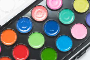 A box of watercolour