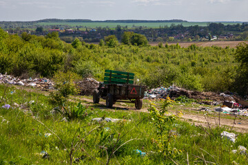 An open-air garbage dump that pollutes the earth.