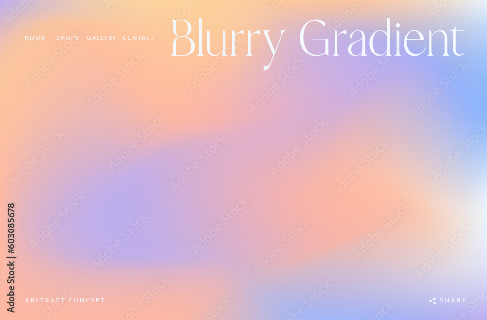 Canvas Prints abstract blurred purple and orange gradient mesh background. colorful smooth soft colored wave vecto