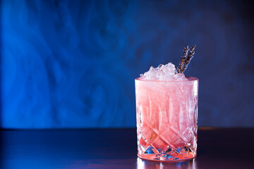 Pink on Blue Cocktail
