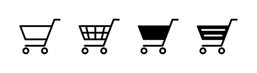 Shopping cart icon. Shopping basket icons collection. Purchase basket, cart icons © Pointer Marker