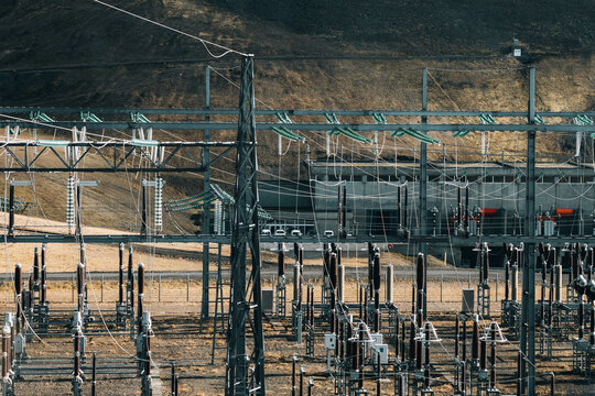 Hydro electric power station. Eco-friendly energy source. 