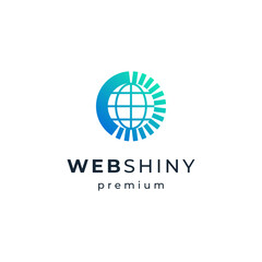 shiny web and internet logo design