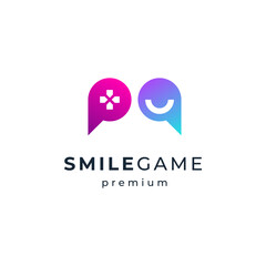 smile console for game streamer or brand logo design