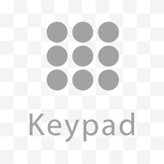 Keypad icon on transparent background. Vector stock illustration.