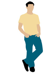 Fototapeta premium posing cool man on isolated background