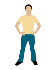 Fototapeta premium handsome man standing on isolated background