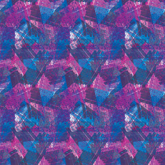 Brush Strokes and Speckles in Pinks and Blues Texture  Vector Print, Seamless Repeating Pattern