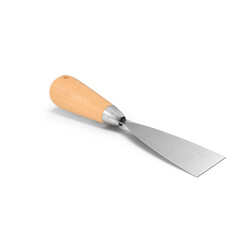 Steel trowel scraper or spatula wood handle