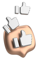 Obraz premium Like button. Like icon. 3D illustration.