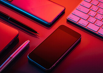 Vibrant tech and gadgets
