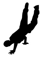 trendy dancer on isolated background