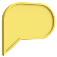 Speech bubble. Chat bubble. 3D illustration.