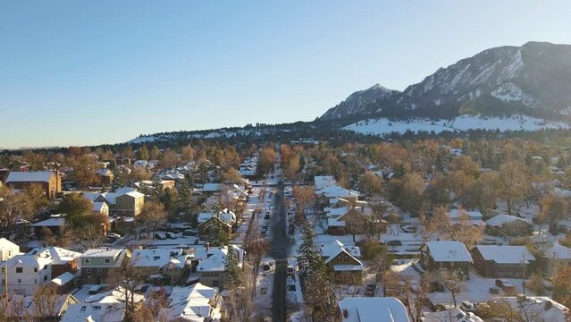 winter in the mountains town of Colorado