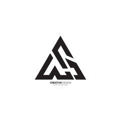 Triangle letter WG or GW unique modern monogram alphabet logo. WG logo. GW logo