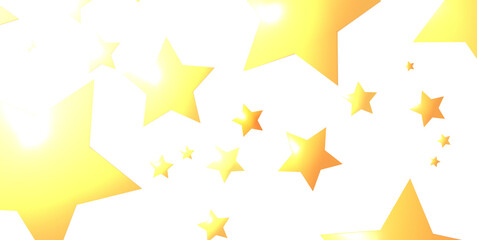 XMAS Stars - Holiday golden decoration, glitter frame isolated -