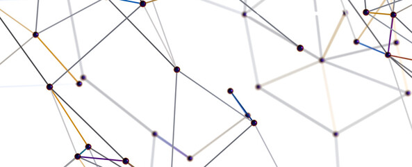 The structure of the network connection of points and lines. Data technology.