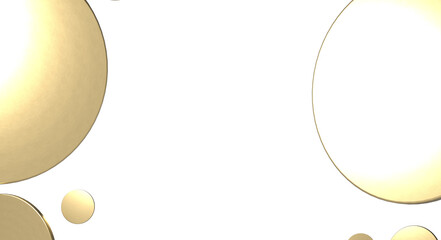 Golden confetti falling down isolated on transparent background.