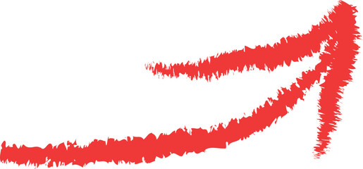 Arrow Shape Red Simple Curved Arrow