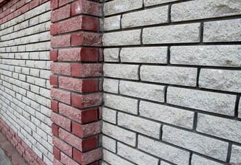 A fragment of a brick wall